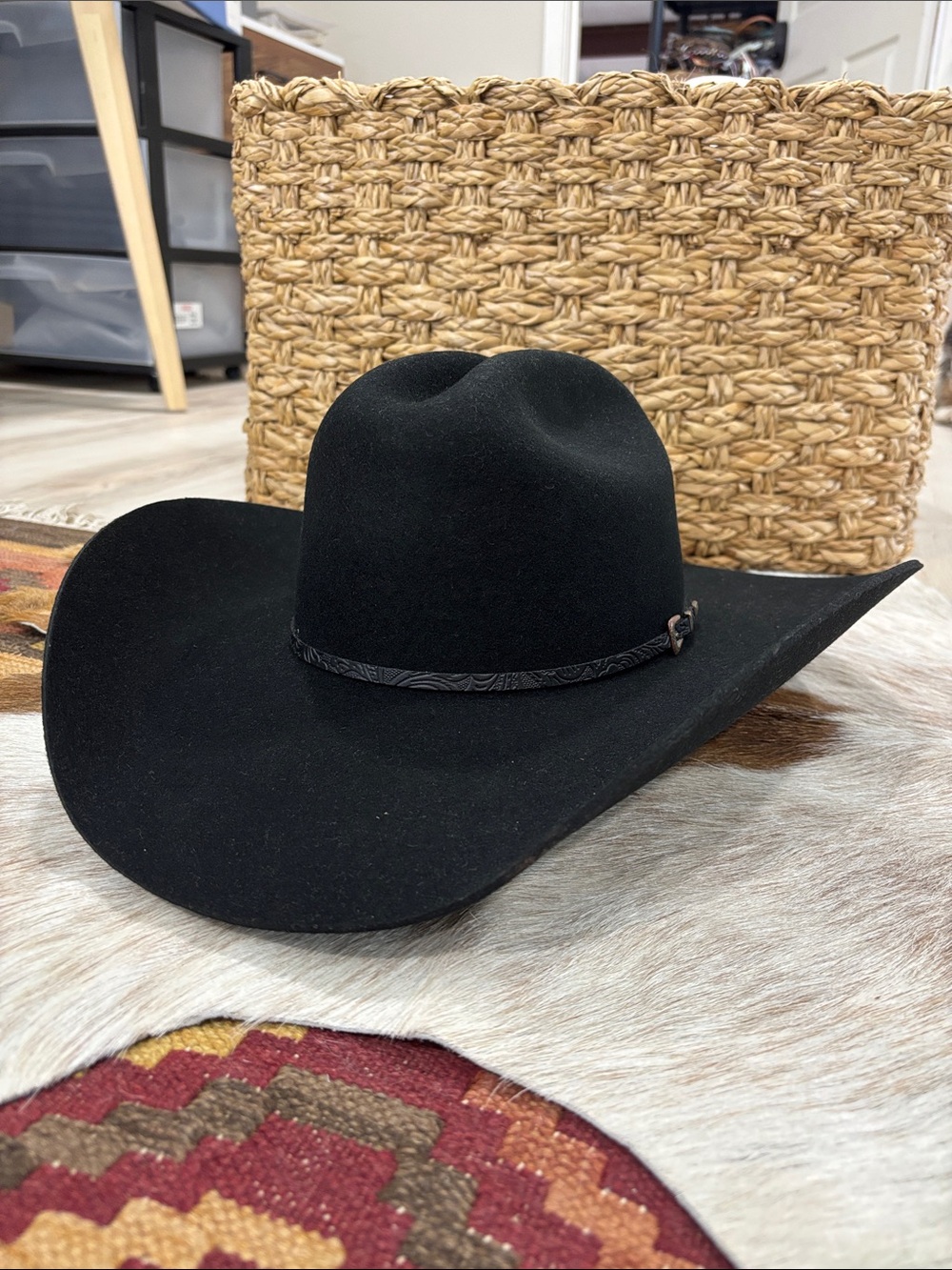 Stetson Red Rocks 3X Black Felt Cowboy Hat 7 5/8